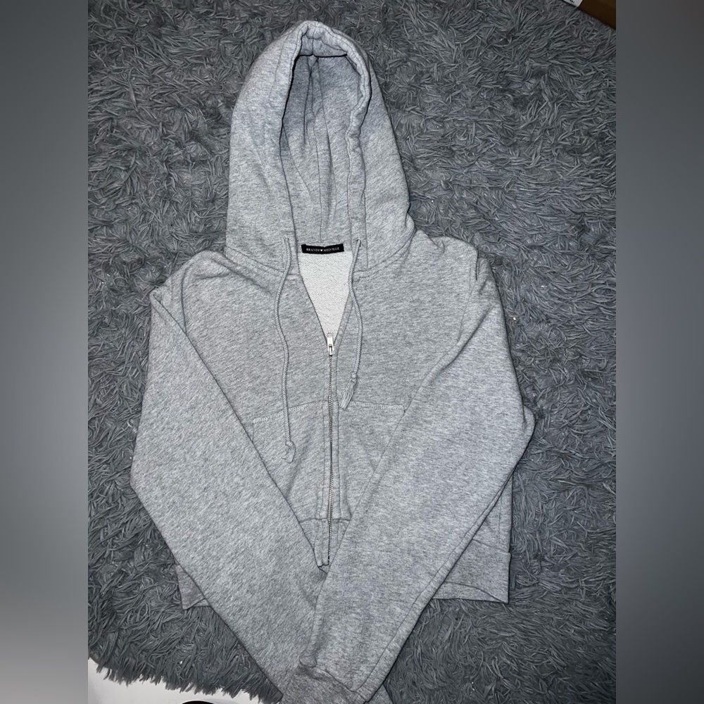 brandy melville grey crystal hoodie